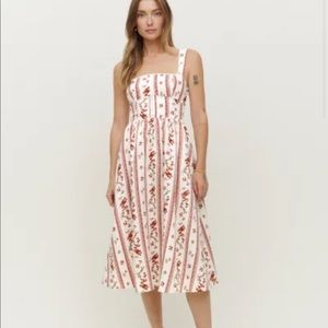Reformation Tagliatelle Linen Dress - Vienna